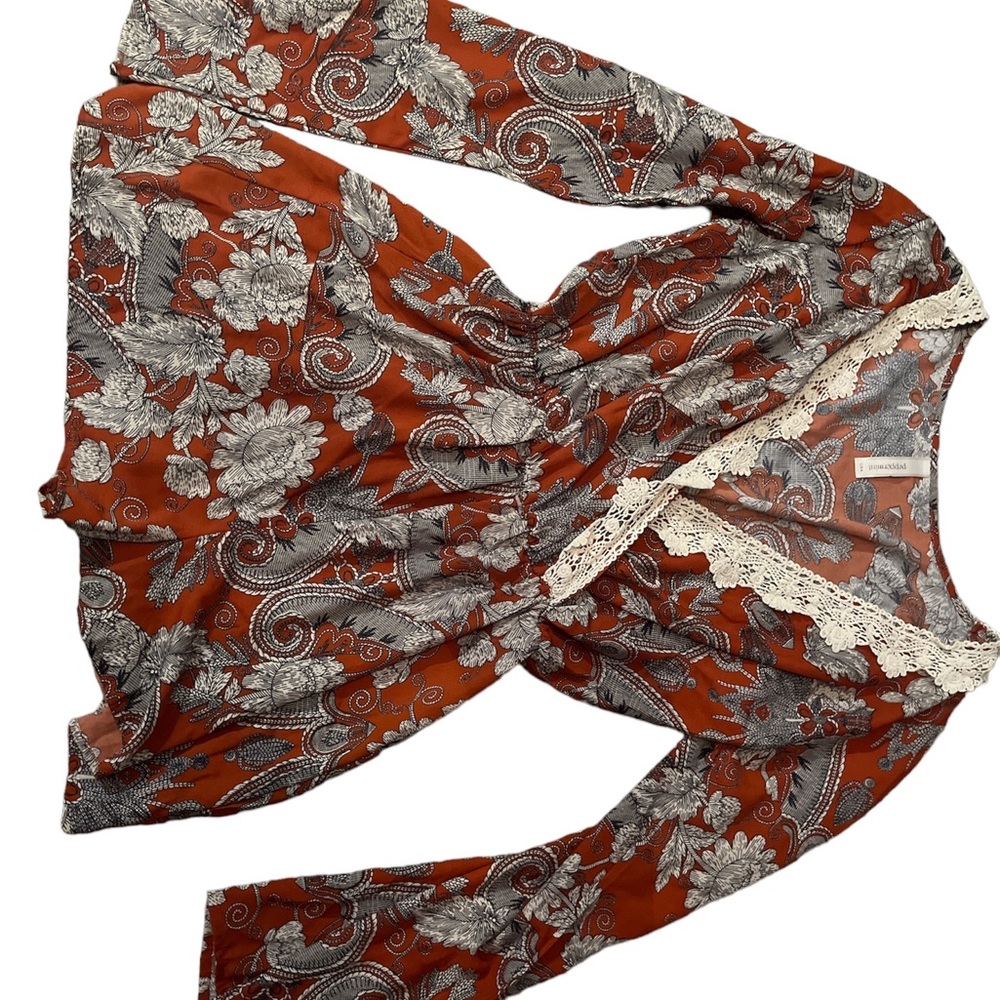 Peppermint Paisley Romper size S